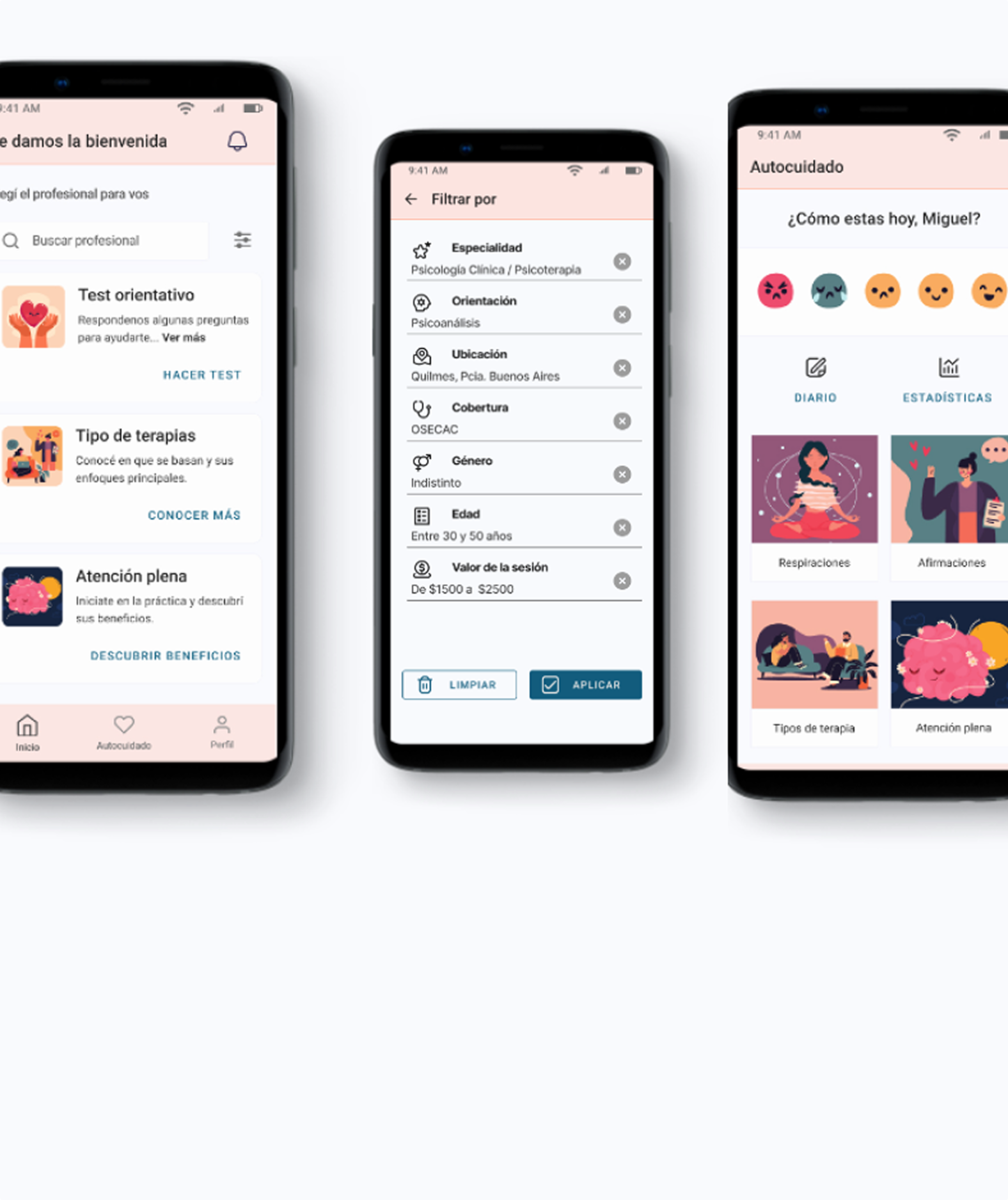 Mobile wireframe mockup for ongoing exploration project